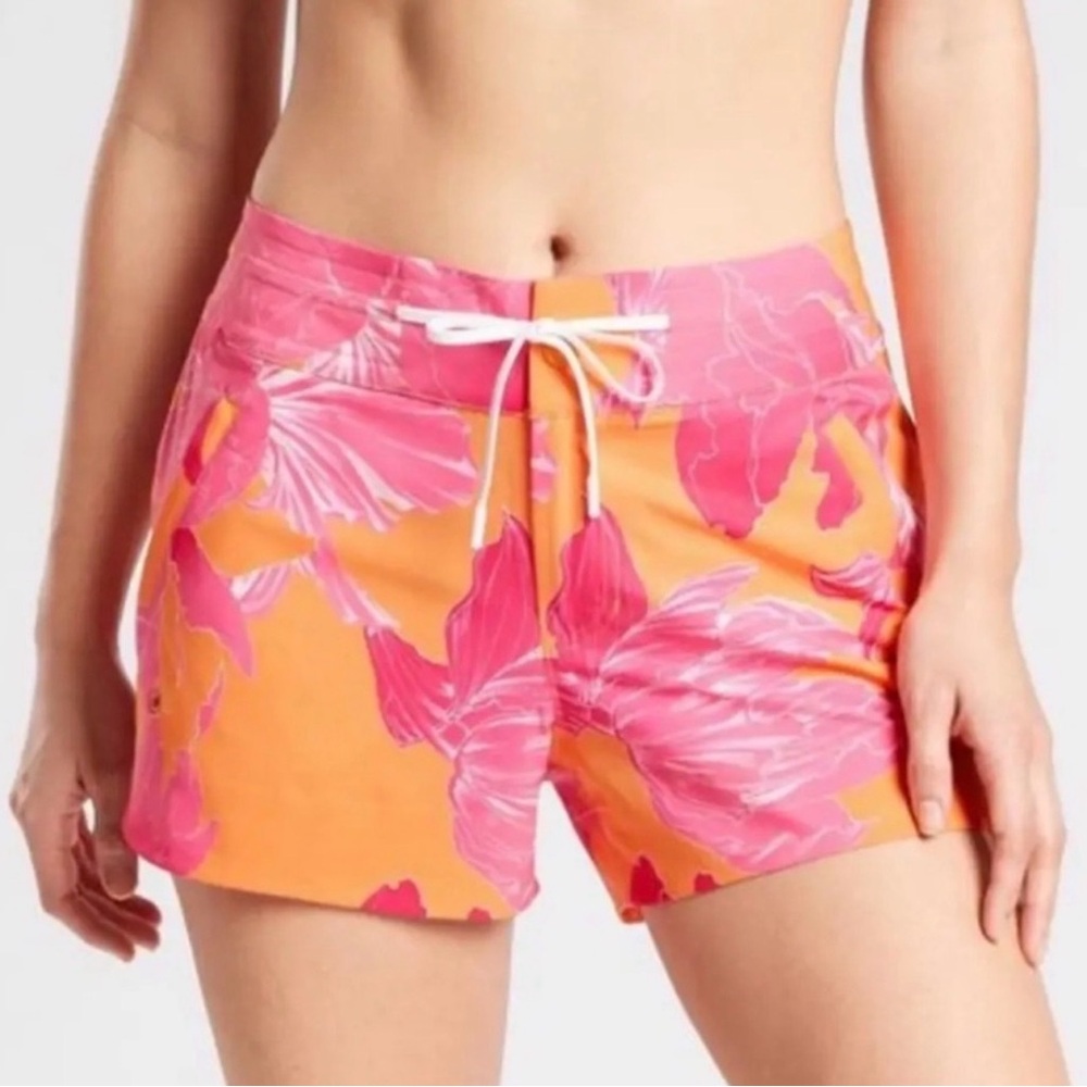 Athleta Tropical Floral Hudson Board Shorts - Size 4